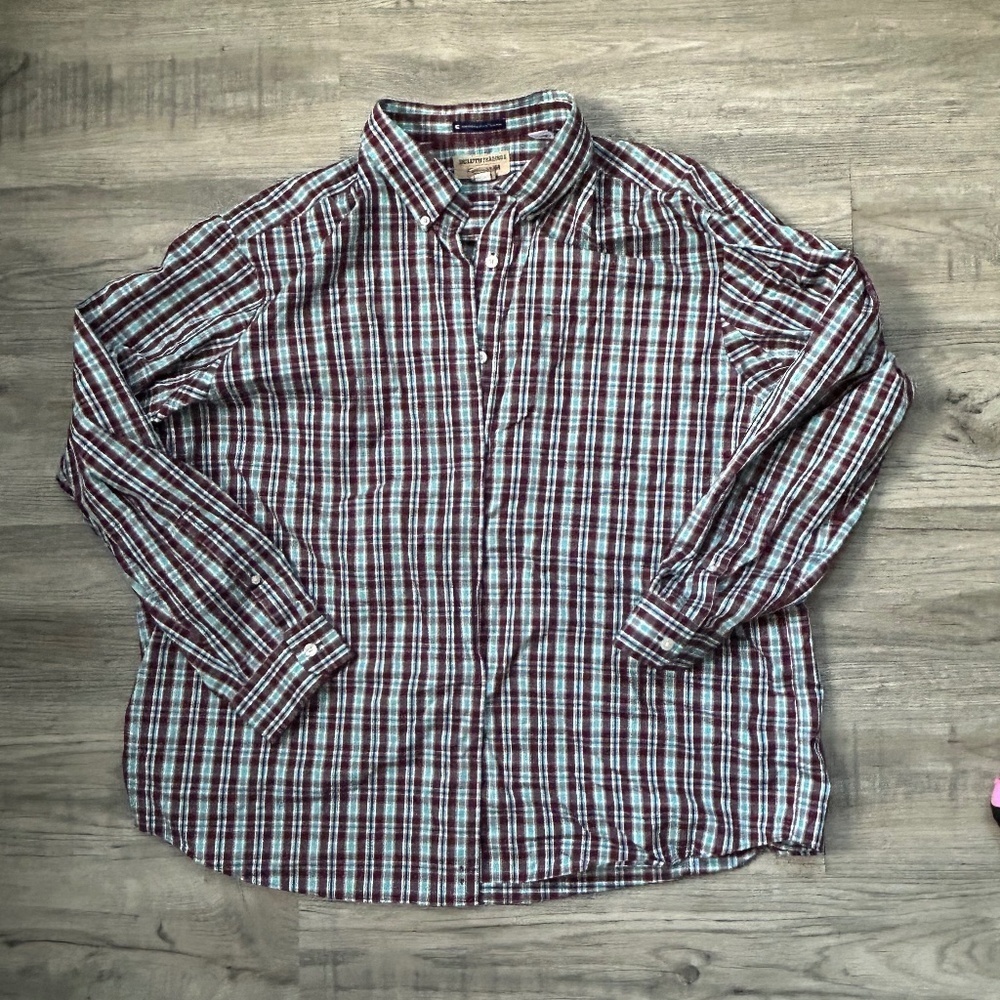 Duluth Trading Men's Casual Magnetic ‎ Button Down Shirt Sz 2XL